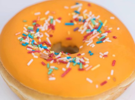 Fresh made Donuts as detailed close-up shots (selective focus)