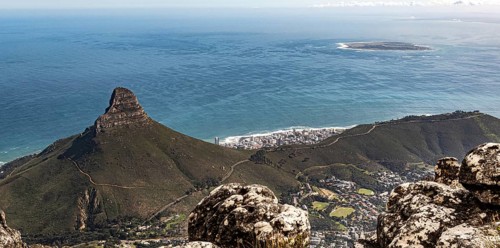 Lions Head, view from Table Mountain (Cape Town, South Africa)