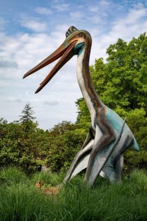 Detroit, Michigan, The Dinosauria exhibit at the Detroit Zoo. The walk-through exhibit contains