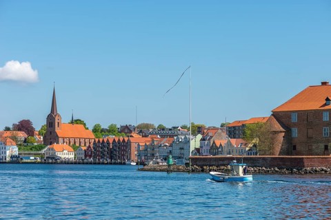 Sonderborg, Als, town of Sonderburg, St. Mary's Church, brick building of Sonderburg Castle, Museum