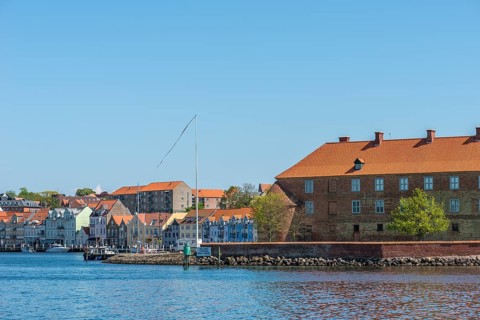 Sonderborg, Als, town of Sonderburg, brick building of Sonderburg Castle, Museum of Cultural