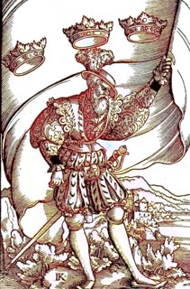 The flag of Cologne, woodcuts in Jakob Roedel's coat of arms book 1579, coat of arms plates,
