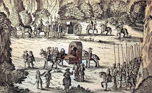 Farewell to the captured Elector John Frederick from Emperor Charles V at Lintz on 2 September 1552