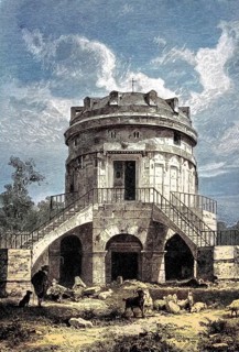 The Mausoleum of Theodoric or Mausoleo di Teodorico, an ancient monument just outside Ravenna,