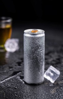 Some fresh Energy Drinks on a vintage slate slab, selective focus, close-up shot