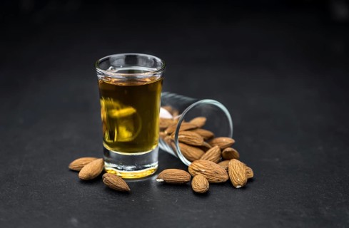 Some Amaretto (close-up shot, selective focus)