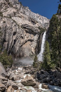 Lower Yosemite Falls at a sunny day