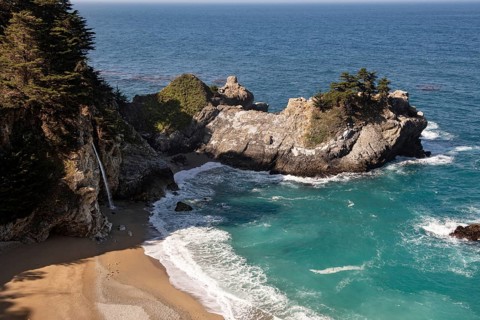 Julia Pfeiffer Burns State Park in California, USA, North America