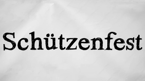 Schützenfest lettering, black and white, North Rhine-Westphalia, Germany, Europe
