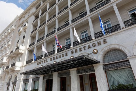 Hotel Grande Bretagne, historic Grand Hotel on Syntagma Square, 5-star hotel, Athens, Greece,