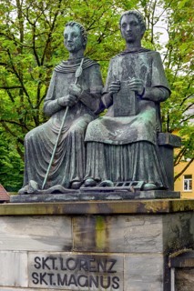 Monument, St.Lorenz and St.Magnus, Kempten, Allgäu, Swabia, Bavaria, Germany, Europe