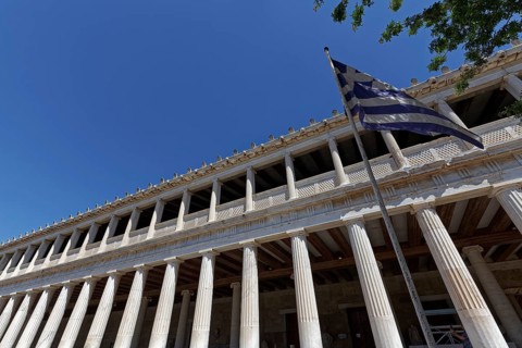 Stoa of Attalos, Hall of Columns, Reconstruction, Athens, Greece, Europe