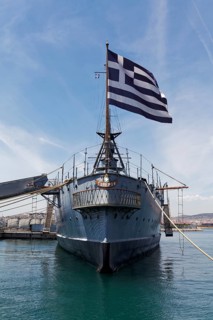 Museum ship Georgios Averoff, armoured cruiser from 1910, former flagship of the Greek Navy, Zea
