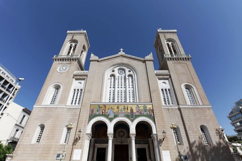 Greek Orthodox Cathedral of the Annunciation, architect Theophil von Hansen, neoclassical style,