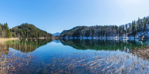 Alatsee, Ostallgäu, Allgäu, Swabia, Bavaria, Germany, Europe