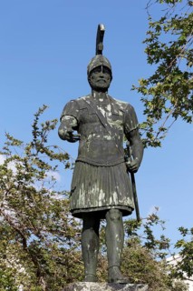 Statue of Themistocles, Athenian general and statesman in the 5th century BC, Piraeus, Athens,