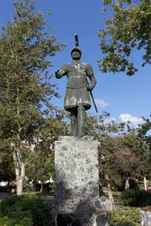 Statue of Themistocles, Athenian general and statesman in the 5th century BC, Piraeus, Athens,