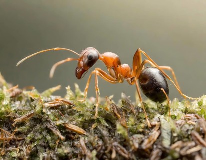 Icon, animal, insect, close-up of a Red Wood Ant, Formica rufa, AI, generated, AI generated