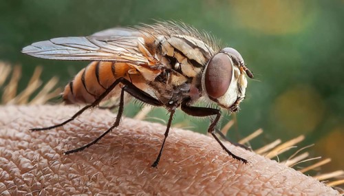 Symbol, animal, insect, close-up of a blowfly, Calliphoridae, Calliphora vicina, AI, generated, AI