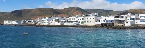 Panorama of Arrieta, Lanzarote, Canary Islands, Spain, Europe