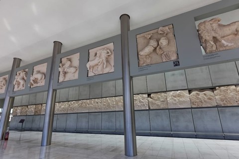 Parthenon Frieze, Acropolis Museum, Architect Bernard Tschumi, Athens, Greece, Europe