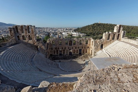 Odeon of Herodes Atticus, Roman-Greek amphitheatre, Acropolis, Athens, Greece, Europe
