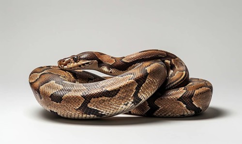 Boa constrictor on neutral background AI generated