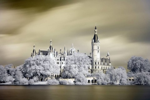 Schwerin Castle Infrared. Schwerin Germany