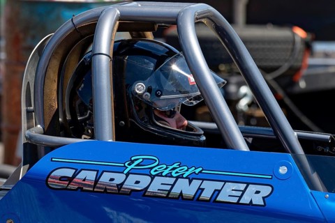 Motorsport, drag racing, pilot in a race car, Napierville, Province of Quebec, Canada, North