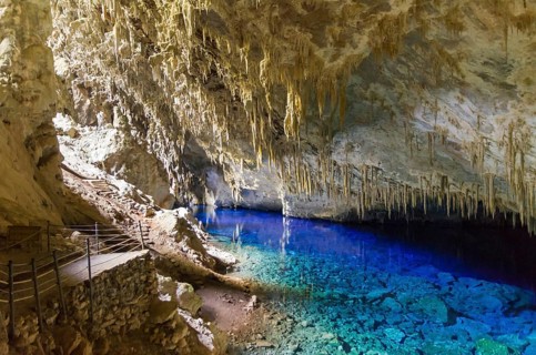 Beautiful cave of the City of Bonito in Matogrosso do Sul, Brazil, South America