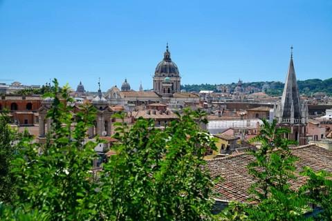 View from Terrazza dei Pincio, Memorial Church, Templum Vaticanum, Basilica Sancti Petri, San