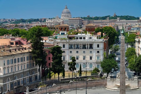View from Terrazza dei Pincio, Memorial Church, Templum Vaticanum, Basilica Sancti Petri, San