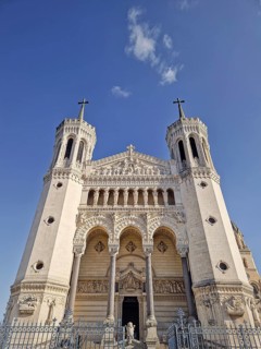 Basilica of Notre Dame de Fourviere in Lyon, France, Europe