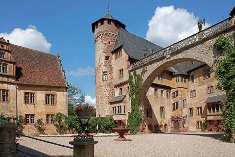 Fürstenau Castle, built from the 14th century, Michelstadt-Steinbach, Odenwaldkreis, Hesse,