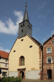 St James' Church built in the 15th century, Karlstadt, Bavaria, Germany, Europe