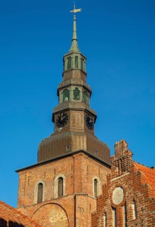 St. Mary's Church from the 13th century and gable of the Latin School from the 17th century in
