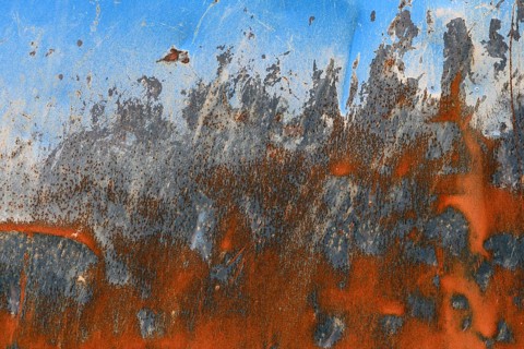 Grunge background of old painted metal