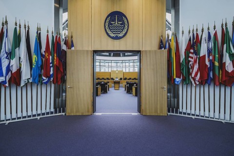 Courtroom at the International Tribunal for the Law of the Sea, photographed in Hamburg, 26 July