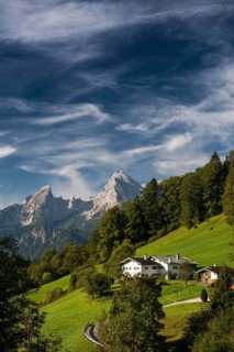 Maria Gern and Watzmann, Berchtesgadener Land, Upper Bavaria, Bavaria, Germany, Europe