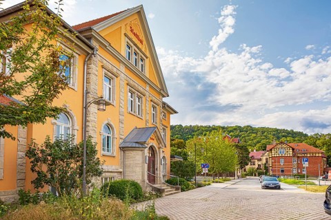 The old town baths in Meiningen, Thuringia, Germany, Europe