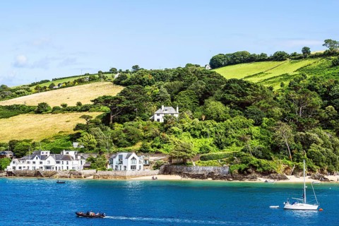 Boats and Yachts on Kingsbridge Estuary in Salcombe and Mill Bay, Batson Creek, Southpool Creek,