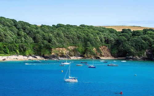 Boats and Yachts on Kingsbridge Estuary in Salcombe and Mill Bay, Batson Creek, Southpool Creek,