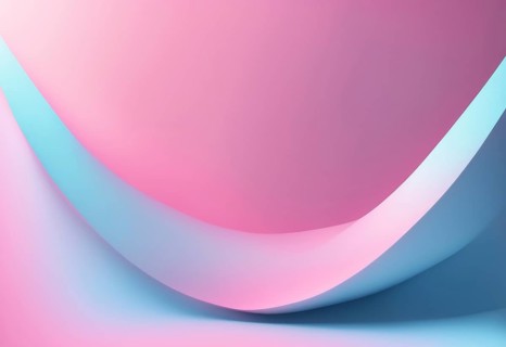 Abstract gradient with smooth curves and soft pink and blue hues, AI generated