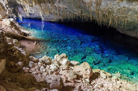 Beautiful cave of the City of Bonito in Matogrosso do Sul, Brazil, South America