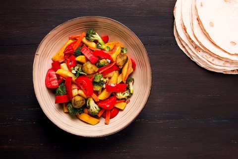 Sabji, vegetable stew, Indian, homemade, no people