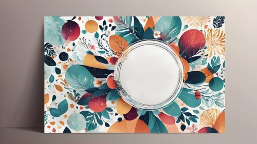 Floral brochure design template with copyspace. Abstract modern floral background design template.