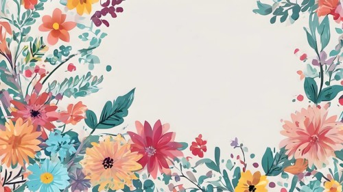 Floral brochure design template with copyspace. Abstract modern floral background design template.