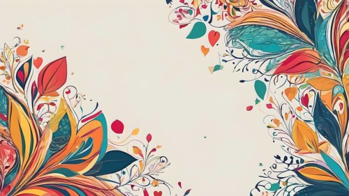 Floral brochure design template with copyspace. Abstract modern floral background design template.