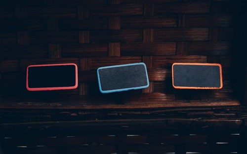 Various colors mini notice boards made of wood