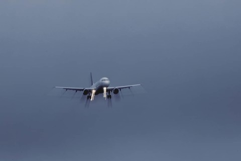 An aircraft on approach, photographed at Berlin Brandenburg Airport 'Willy Brandt'Äô (BER) in